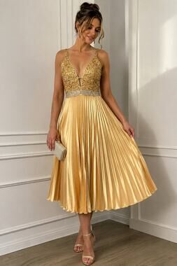 Cassandra Stone Y2K 100% Silk Beaded Gold Cocktail Dress Size 8